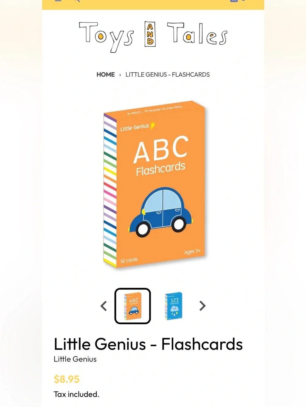 Little Genius ABC & 123 Flashcards Preschool Learning Bundle Ages 3+